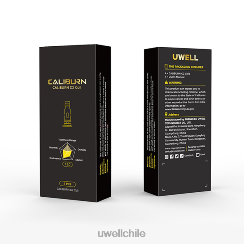 UWELL CALIBURN G2 bobinas | paquete de 4 8DTVT2 un2 mallado-h 1.2ohm - Vaporizador UWELL