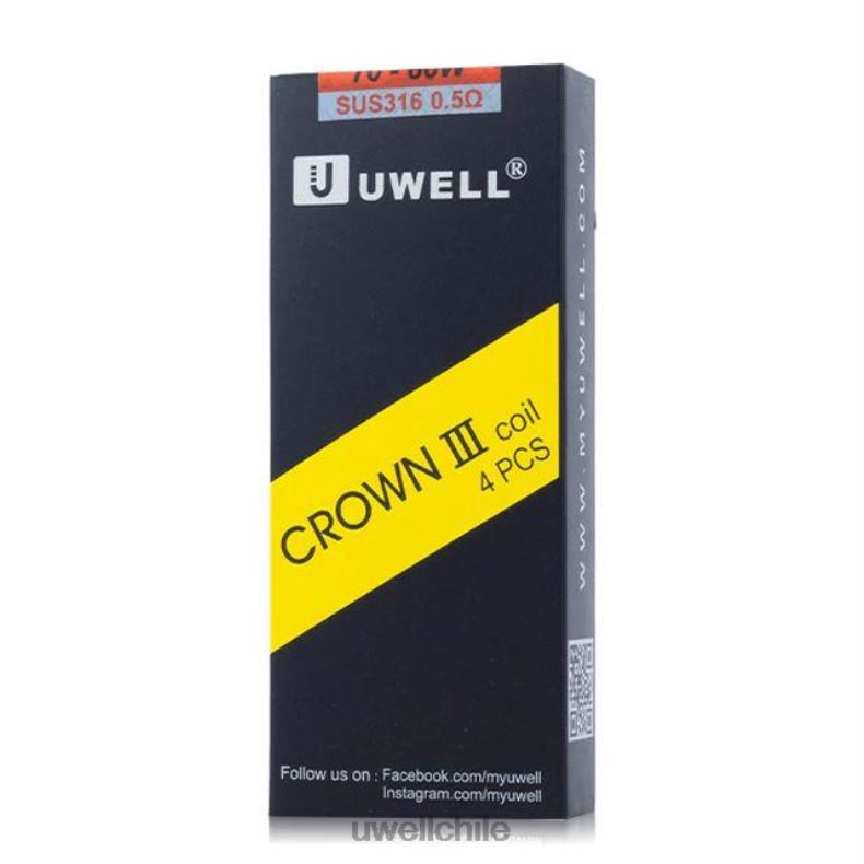UWELL CROWN 3 bobinas (paquete de 4) 8DTVT93 0,5 ohmios - UWELL Online Shop