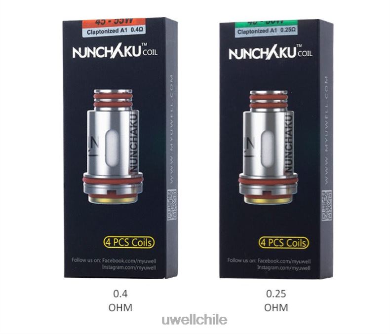 UWELL NUNCHAKU bobinas (paquete de 4) 8DTVT261 0,25 ohmios - UWELL Chile