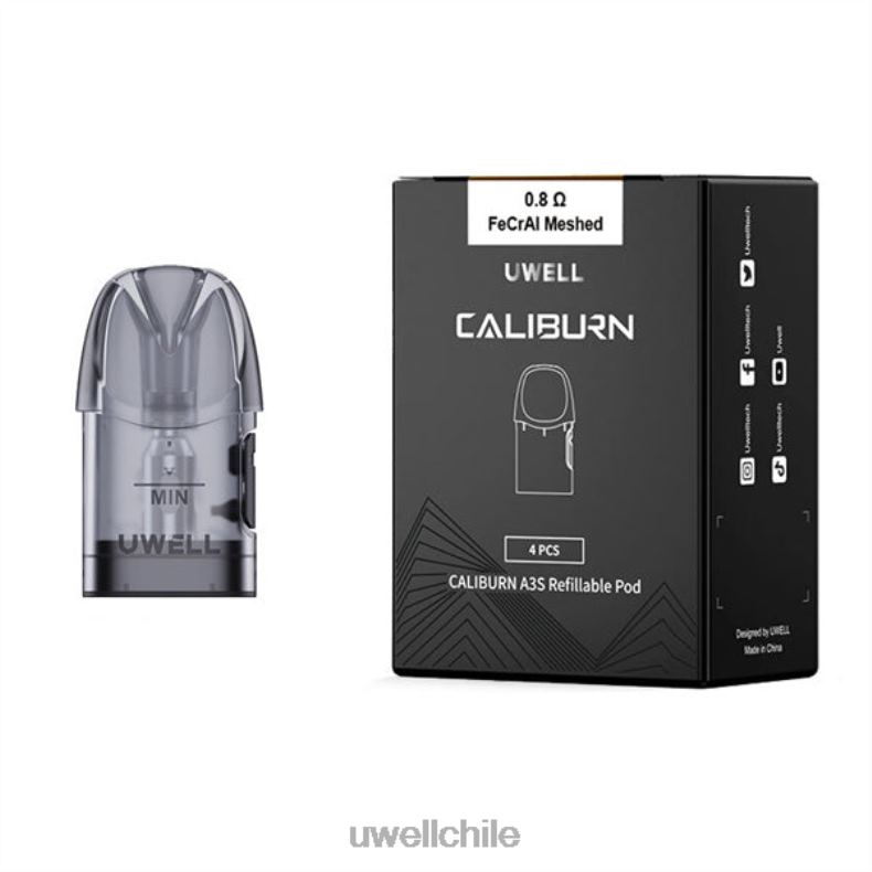 UWELL CALIBURN A3 vainas de repuesto | paquete de 4 8DTVT19 0,8 ohmios 2 - Vaper UWELL Precio