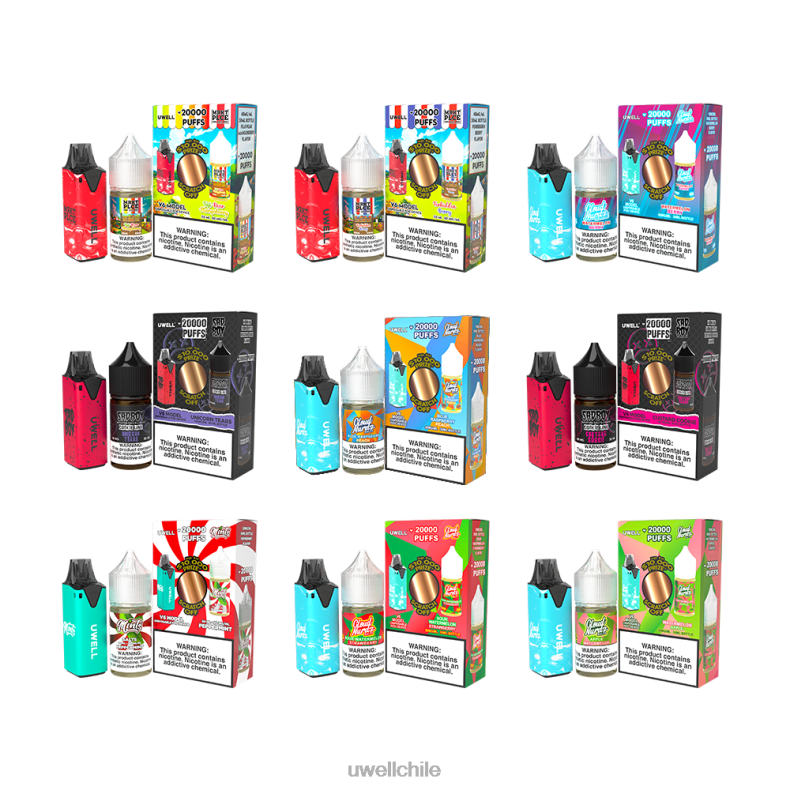 UWELL V6 dispositivo desechable + jugo daddy's vapor 30ml - paquete de colaboración 8DTVT205 clr: azul/flv: sandía manzana 50 mg - UWELL Precio