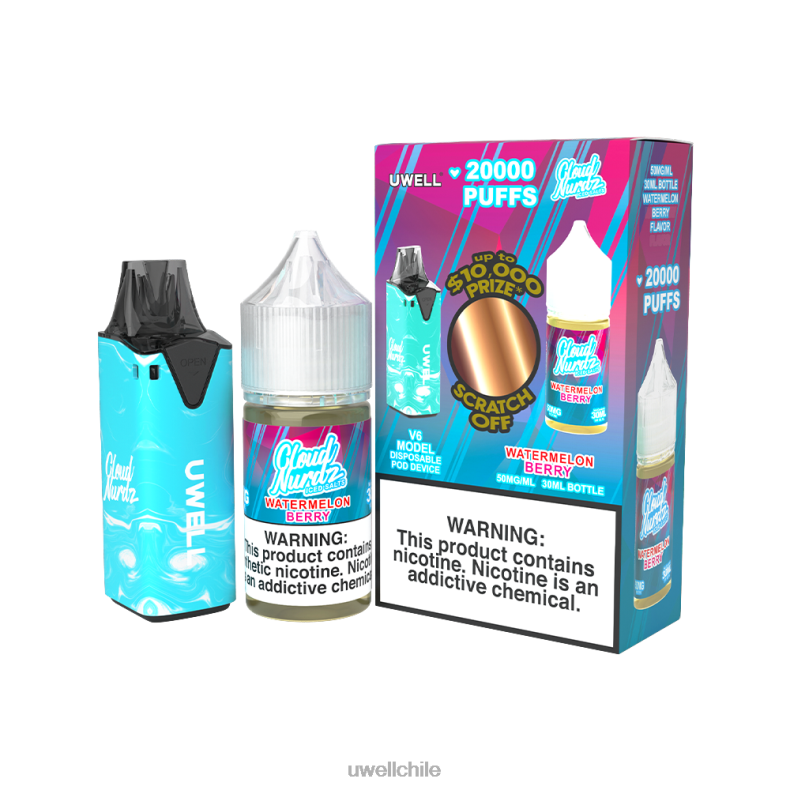 UWELL V6 dispositivo desechable + jugo daddy's vapor 30ml - paquete de colaboración 8DTVT206 clr: azul/flv: sandía y bayas heladas 50 mg - UWELL Vape for Sale
