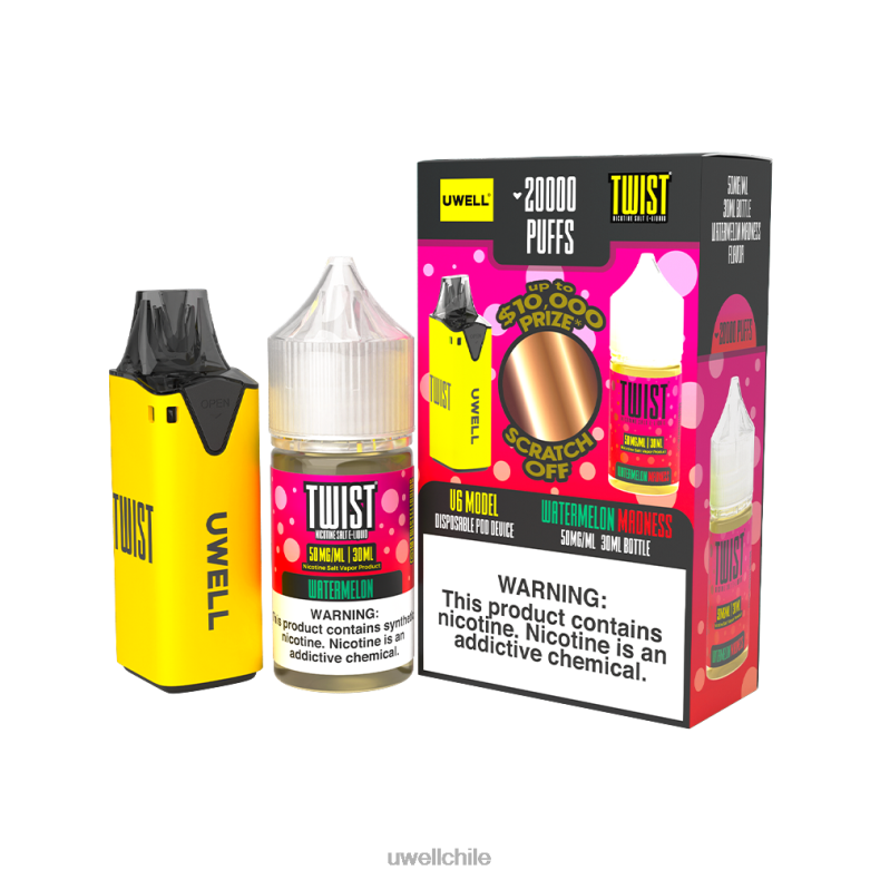 UWELL V6 dispositivo desechable + jugo daddy's vapor 30ml - paquete de colaboración 8DTVT221 clr: negro/flv: renacimiento helado 50 mg - UWELL Chile