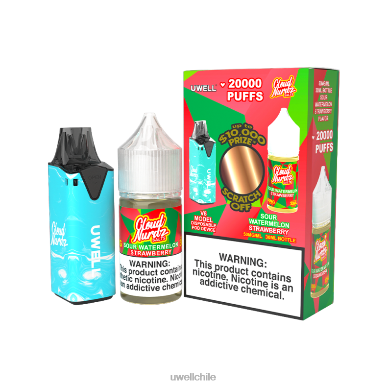 UWELL V6 dispositivo desechable + jugo daddy's vapor 30ml - paquete de colaboración 8DTVT221 clr: negro/flv: renacimiento helado 50 mg - UWELL Chile